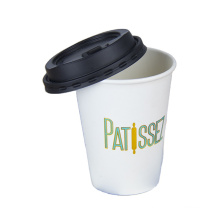 High quality Insulated paper cup with black lid